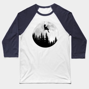 Girl under the moon Baseball T-Shirt